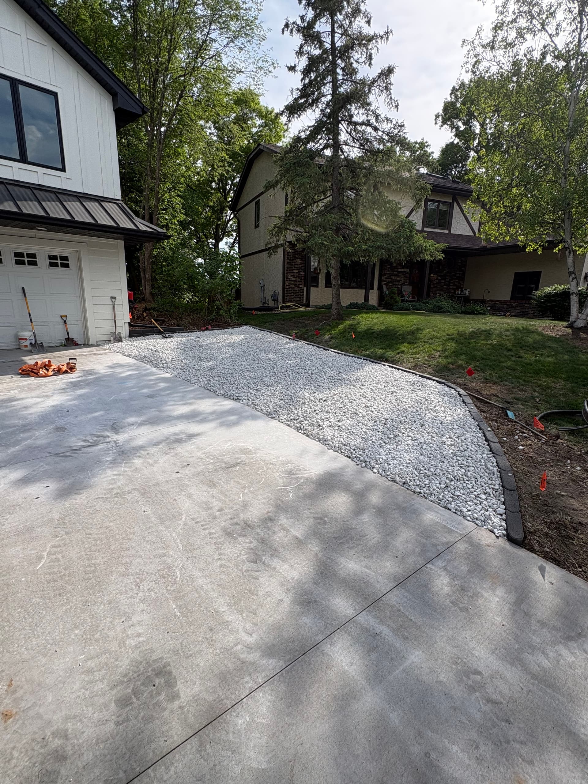 Driveway Extension with Paver Edge and Gravel Infill image